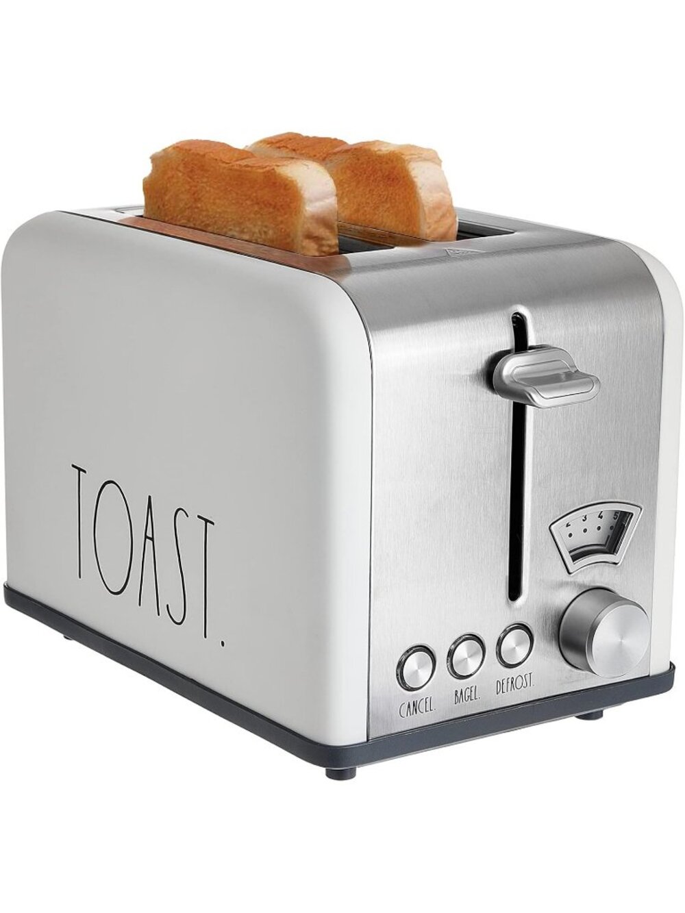 2 Slice Cream Wide Slot with 5 Browning Levels Stainless Steel Toaster Bagel